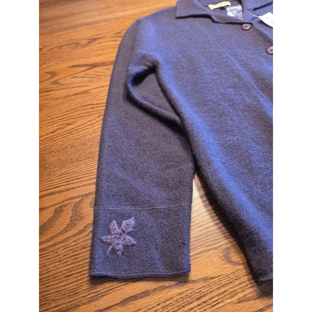 Cabela's Boiled Wool Cardigan Sweater Womens Large Deep Orchard Button Up NWT - Picture 5 of 13